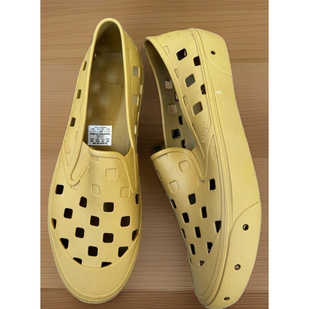 EUC VANS SLIP-ON TRK Rubber Shoes Gold Yellow Men 12